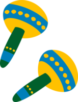 maracas do brasil. ilustração. png