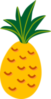 Yellow pineapple. Illustration png