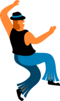 Man dances. Brazilian carnival. Illustration png