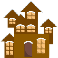 Kerstmis sneeuw huis png