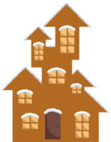 casa de nieve de navidad png