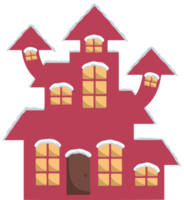 Kerstmis sneeuw huis png