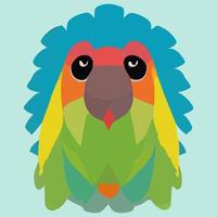 gráfico vectorial de ilustración de loro aislado bueno para icono, mascota, impresión, elemento de diseño o personalizar su diseño vector