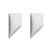 guillemet double sans, icône gauche conception 3d pour la présentation de l'application et du site Web png