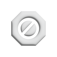 stop icon 3d design for application and website presentation png