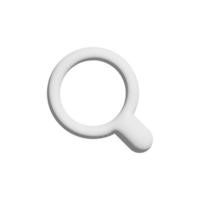 magnifying glass icon 3d design for application and website presentation png