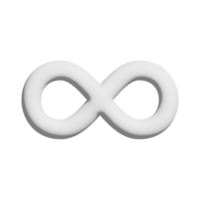 infinity icon 3d design for application and website presentation png