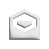 e-mail Aperto icona 3d design per applicazione e sito web presentazione png