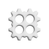 cog icon 3d design for application and website presentation png