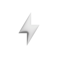 bolt icon 3d design for application and website presentation png