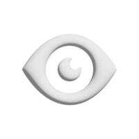 icono de ojo diseño 3d para presentación de aplicaciones y sitios web png