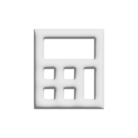 calculator icon 3d design for application and website presentation png