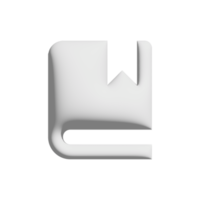 design 3d de ícone de livro para apresentação de aplicativo e site png