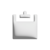 clipboard icon 3d design for application and website presentation png