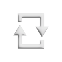 loop square icon 3d design for application and website presentation png