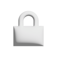 lock locked icon 3d design for application and website presentation png