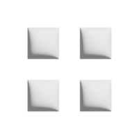 diseño 3d de icono de cuadrícula dos arriba para presentación de aplicaciones y sitios web png