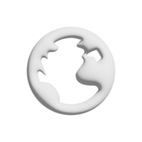 wereldbol icoon 3d ontwerp voor toepassing en website presentatie png