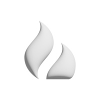 Feuersymbol 3D-Design für Anwendungs- und Website-Präsentation png
