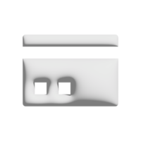 credit card icon 3d design for application and website presentation png