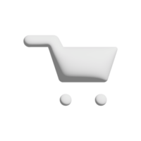 cart icon 3d design for application and website presentation png