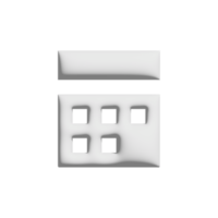 Taschenrechner-Symbol 3D-Design für Anwendungs- und Website-Präsentation png