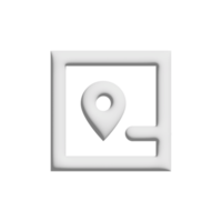 map icon 3d design for application and website presentation png