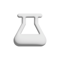 beaker icon 3d design for application and website presentation png