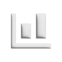 bar Diagram ikon 3d design för Ansökan och hemsida presentation png
