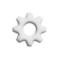 cog icon diseño 3d para presentación de aplicaciones y sitios web png