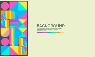 Bauhaus retro shape landscape backgrounds. abstract graphic bauhaus design vector set. Circle, triangle and square.for cover, web, banner, business, card