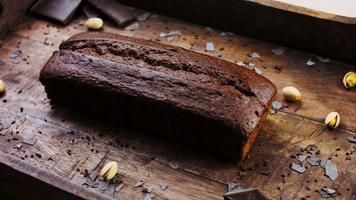 Homemade cake decorated with pistachio and chocolate video