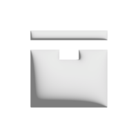 box icon 3d design for application and website presentation png