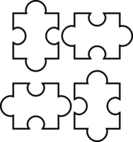 ensemble d'icônes de puzzle png