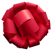 lazo de regalo rojo sobre un fondo transparente png