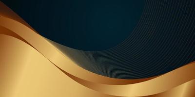 Elagant Background with shiny Gold and gradient Navy vector