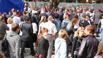 Big crowd at outdoor event video