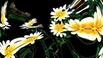 White Flower Botanical 3D Rendering photo