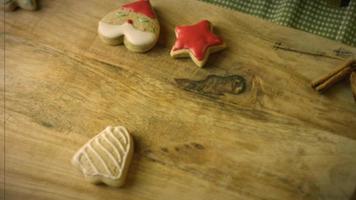 film schade efect van Kerstmis eigengemaakt peperkoek koekje video