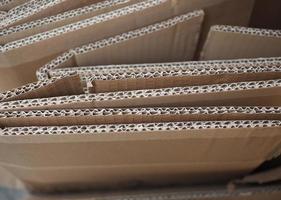 brown corrugated cardboard packets photo
