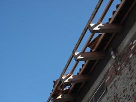 roof damaged by gales during storm photo