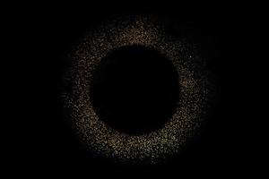 Dark texture with a round sprinkling of gold. Backdrop with golden sparkle for frame, copy space, and overlay photo effect. fancy, luxury, themed backgrounds.