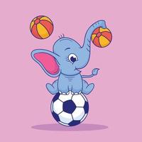 Baby Elephant Illustration, Cute Baby Elephant, Elephant Illustration Vector