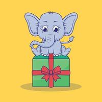 Baby Elephant Illustration, Cute Baby Elephant, Elephant Illustration Vector