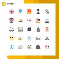 Set of 25 Modern UI Icons Symbols Signs for mobile food study bbq driver Editable Vector Design Elements