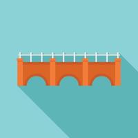 icono del puente de la ciudad, tipo plano vector