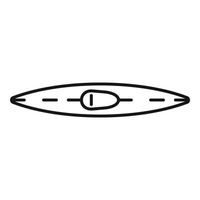 Rafting kayak icon, outline style vector