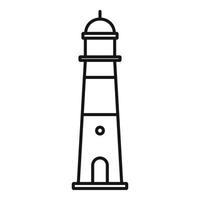 Port lighthouse icon, outline style vector