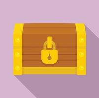 Chest dower icon, flat style vector