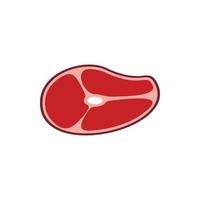 Piece of meat beef icon, flat style vector